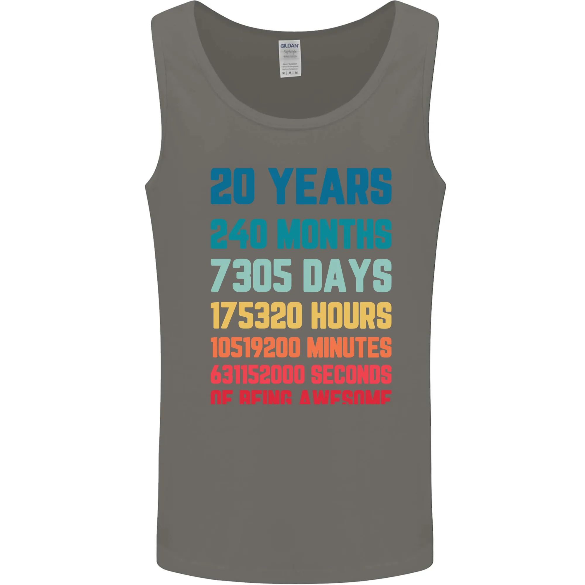 20th Birthday 20 Year Old Mens Vest Tank Top