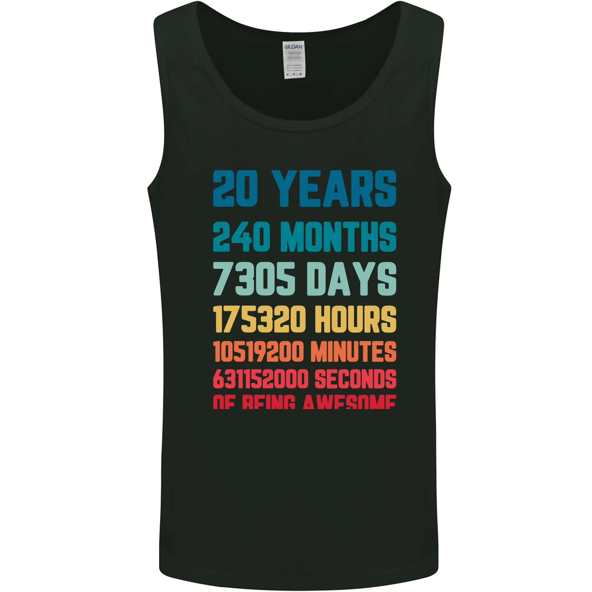 20th Birthday 20 Year Old Mens Vest Tank Top