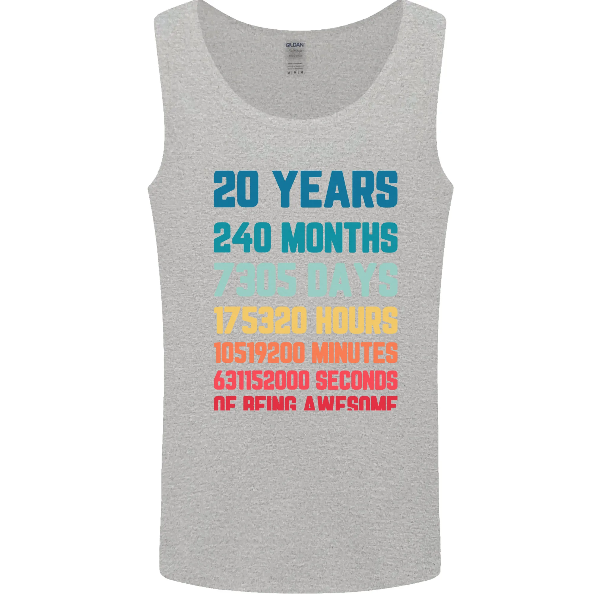 20th Birthday 20 Year Old Mens Vest Tank Top