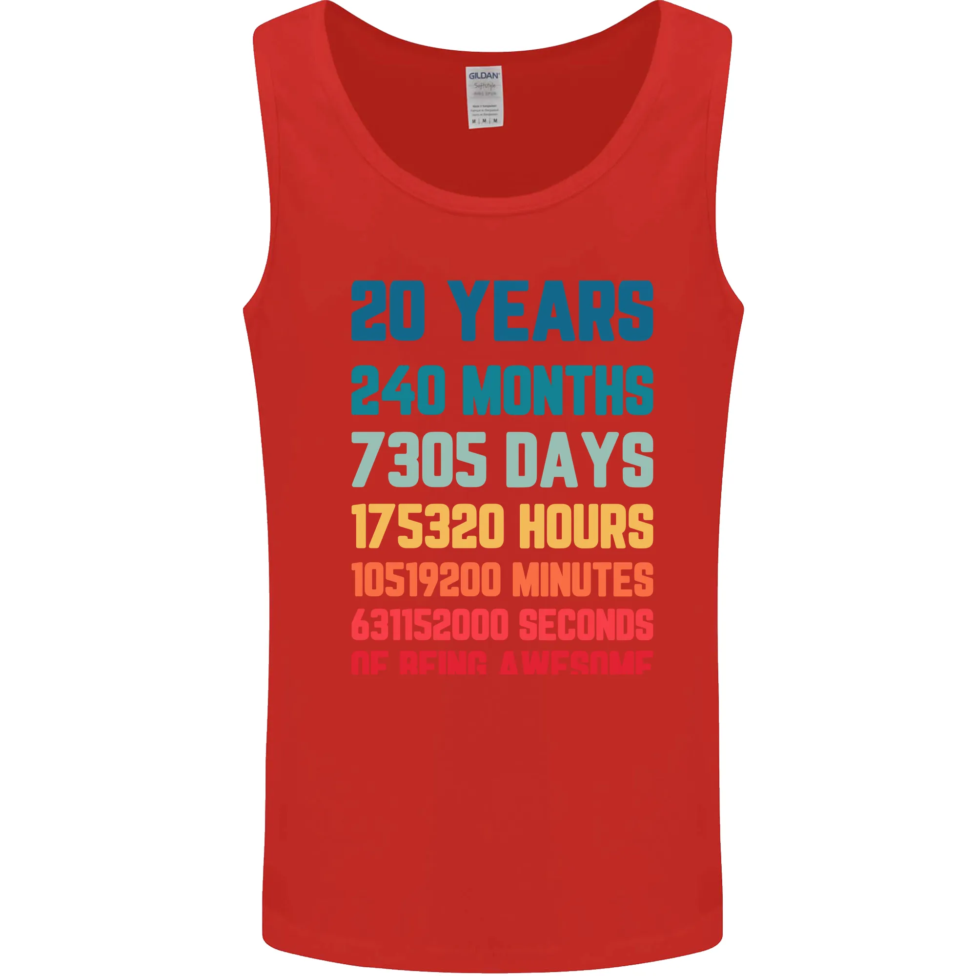 20th Birthday 20 Year Old Mens Vest Tank Top