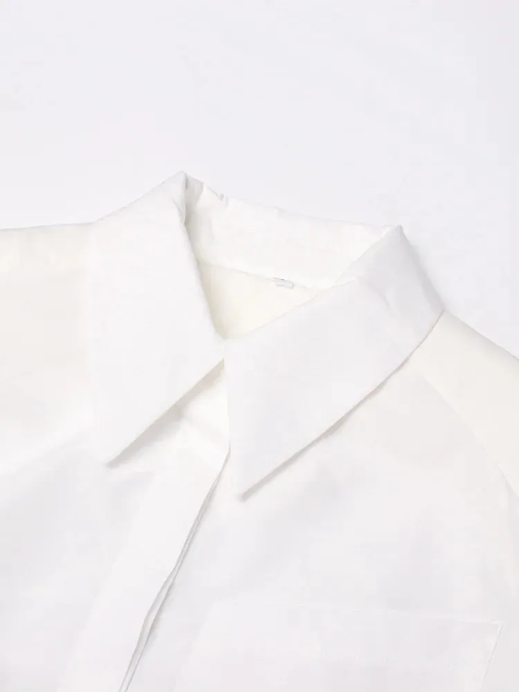 Aurora Backless Lapel Chic Blouse