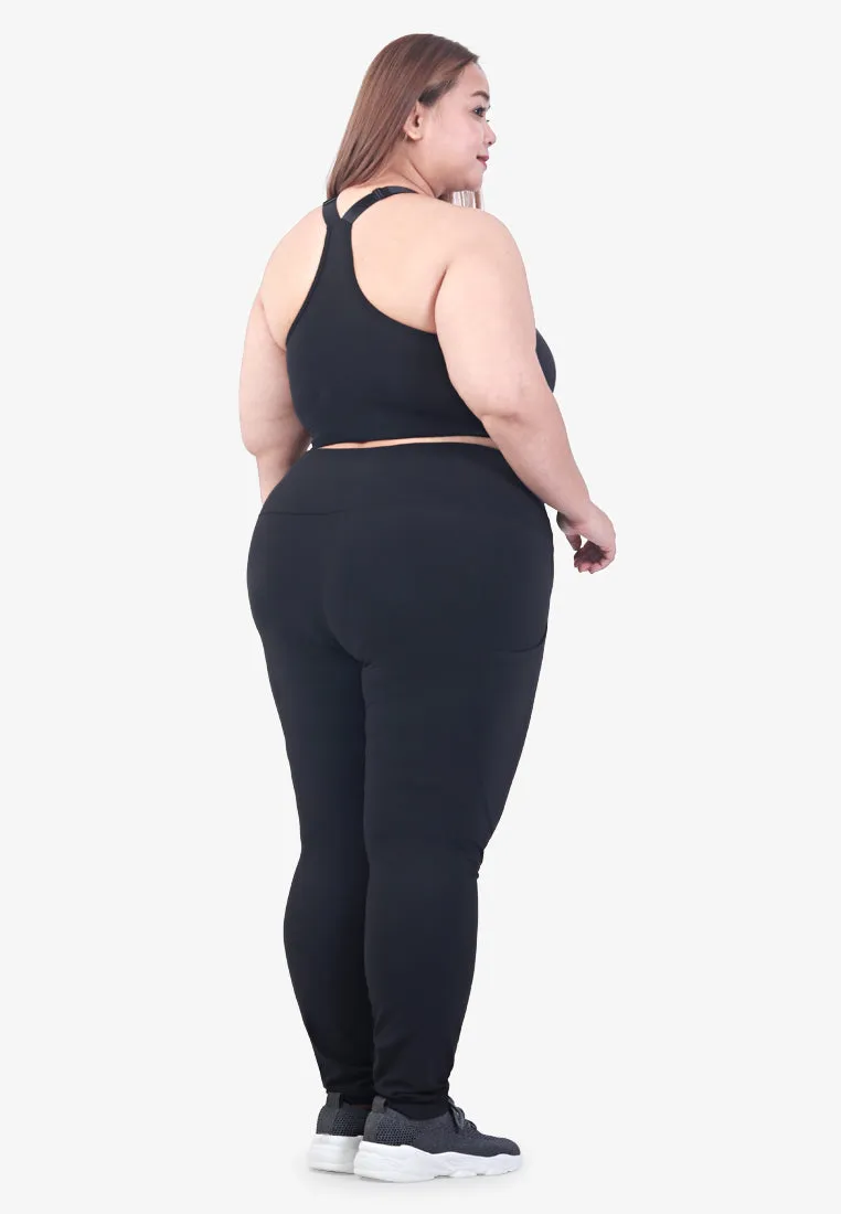 Balance Front Zip Racerback Sports Bra - Black