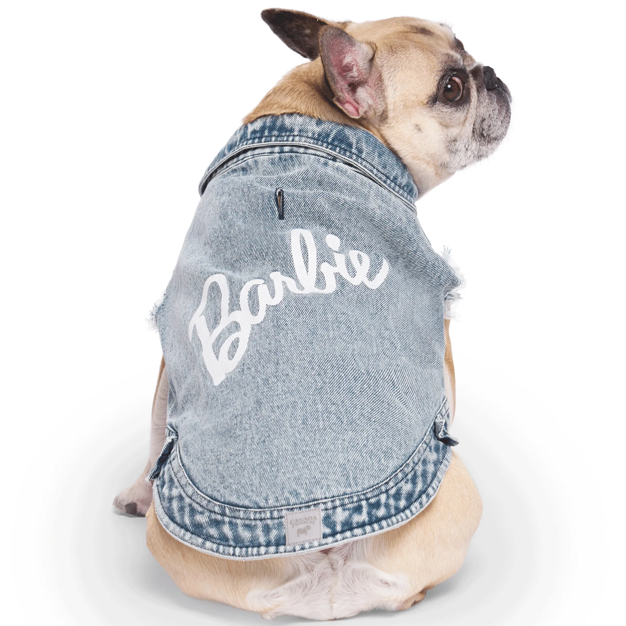 Barbie™ Downtown Denim Vest - Acid Wash Blue