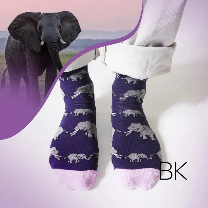 Barekind Socks Adult 4-7 Elephants