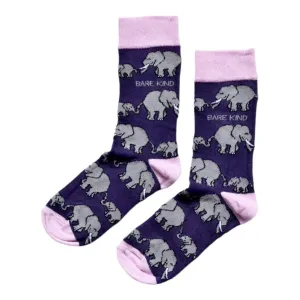 Barekind Socks Adult 4-7 Elephants