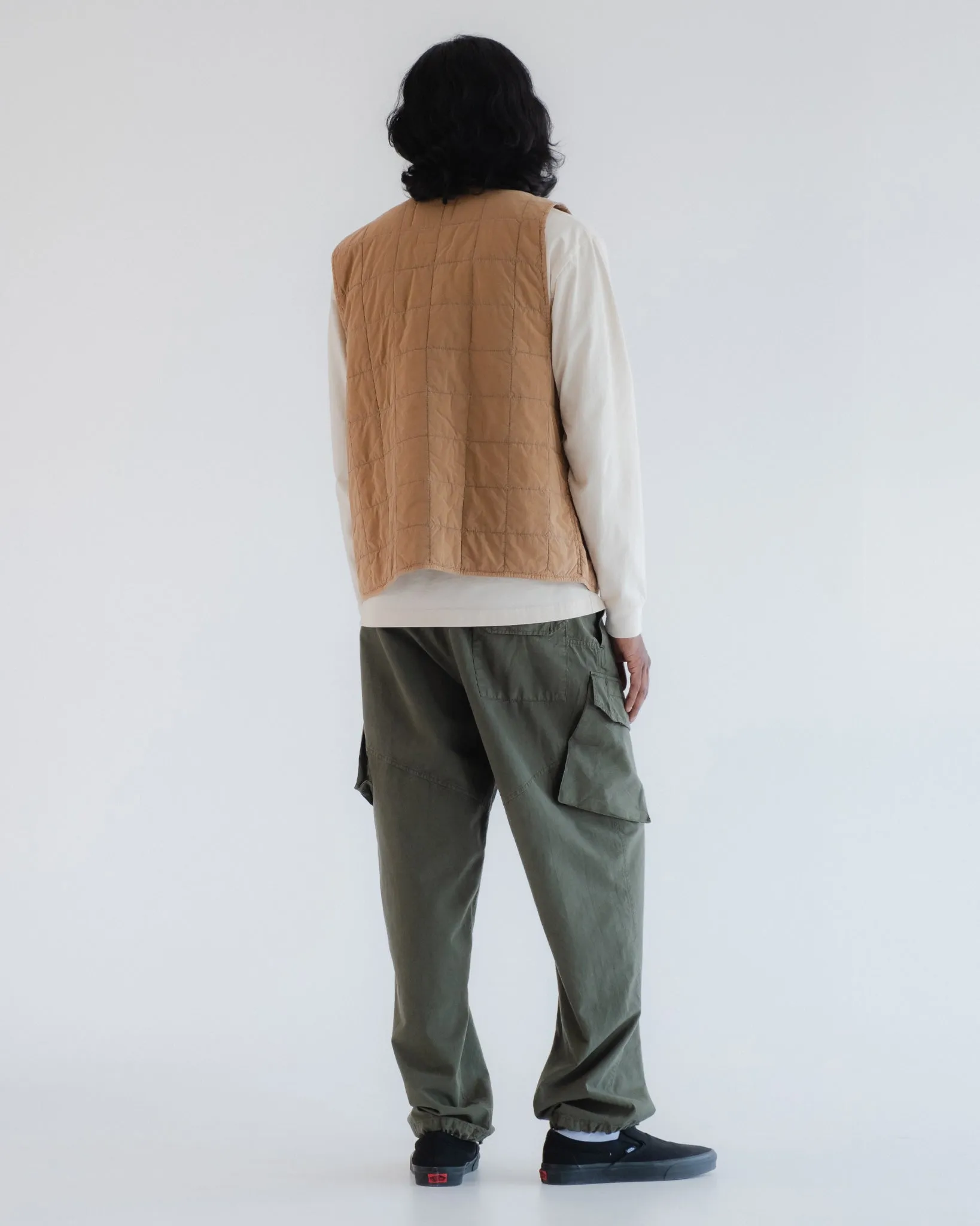 Battery Vest Cotton Quilt Almond