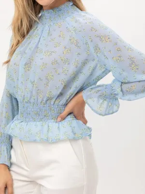 Bell Sleeved Floral Top