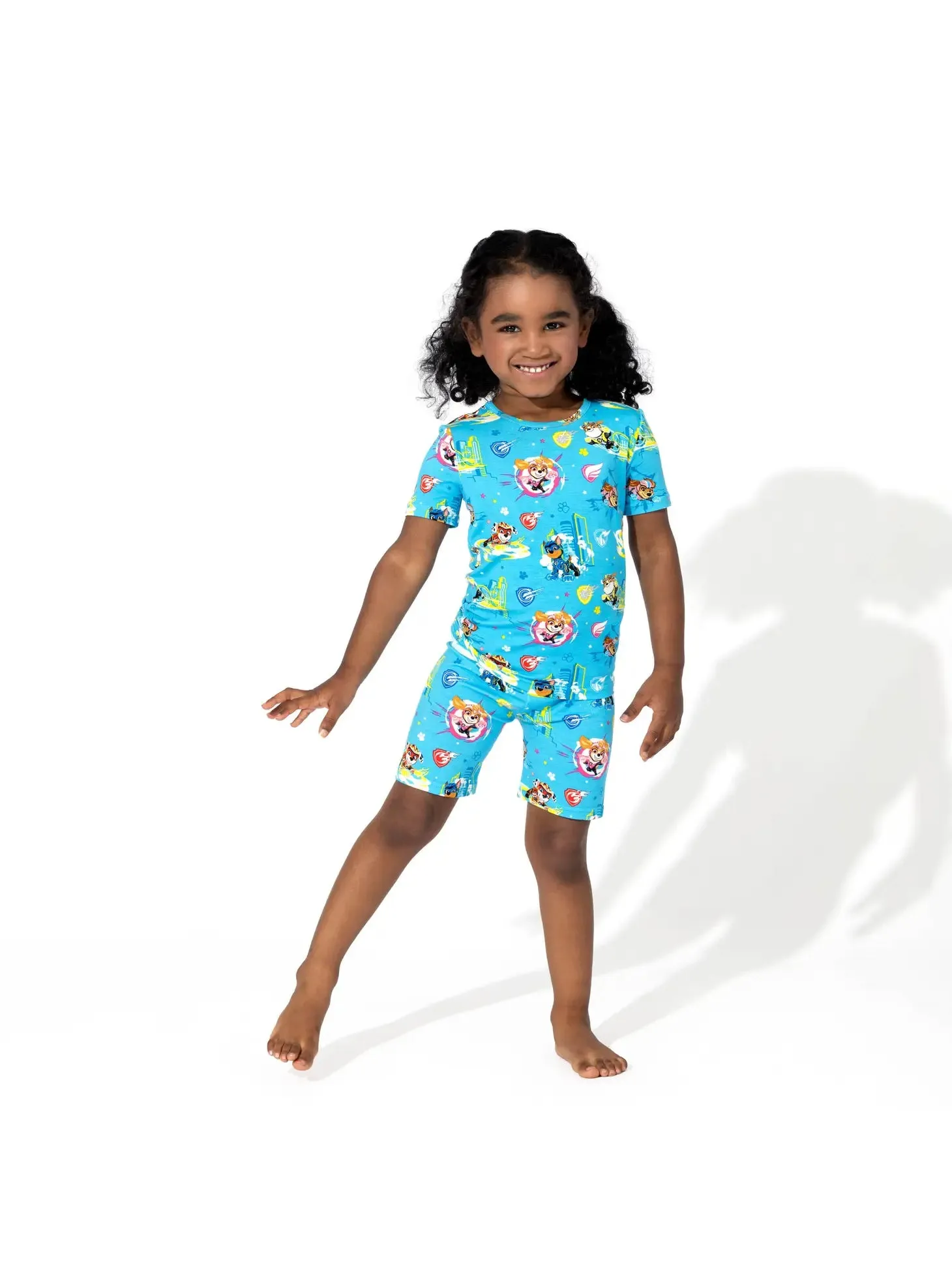 Bellabu Bear x Paw Patrol Mighty Movie - Mighty Pups Kids Bamboo Short Set Pajamas