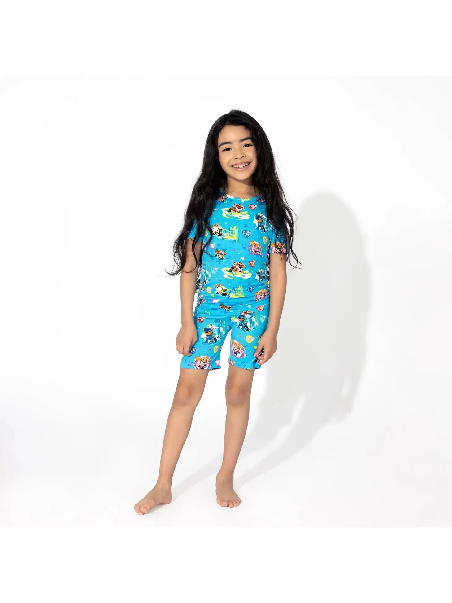 Bellabu Bear x Paw Patrol Mighty Movie - Mighty Pups Kids Bamboo Short Set Pajamas