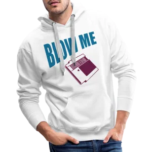 Blow Me Men’s Premium Hoodie (Vintage Cassette)