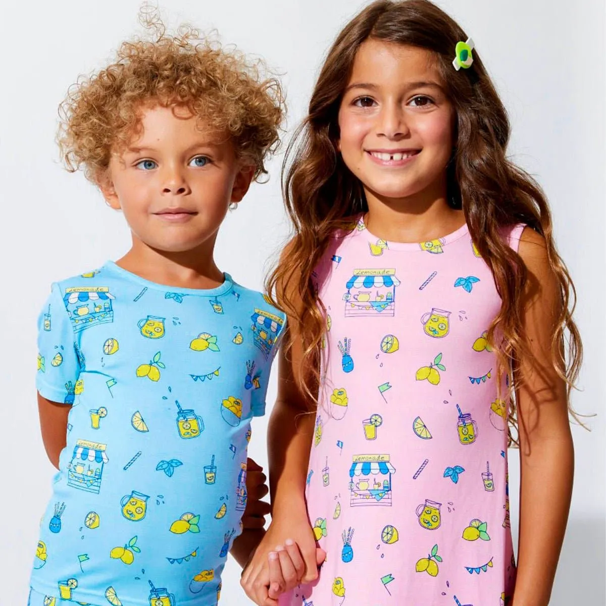 Blue Lemonade Bamboo Kids Pajamas