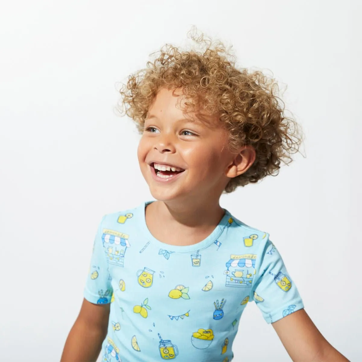 Blue Lemonade Bamboo Kids Pajamas