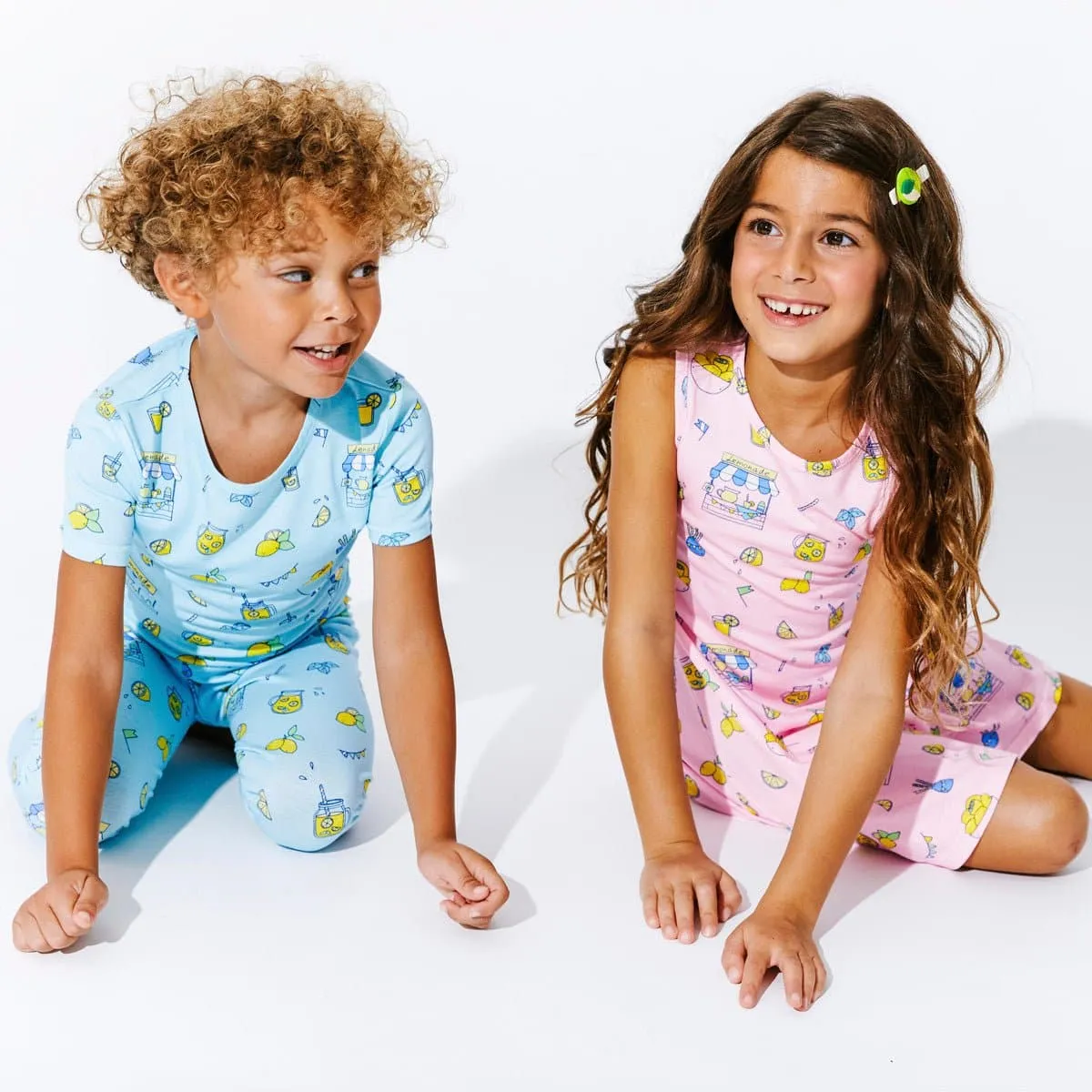 Blue Lemonade Bamboo Kids Pajamas