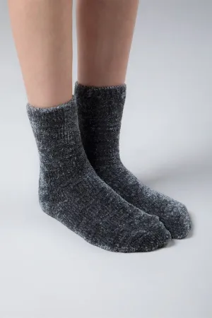 Chenille Socks (charcoal)