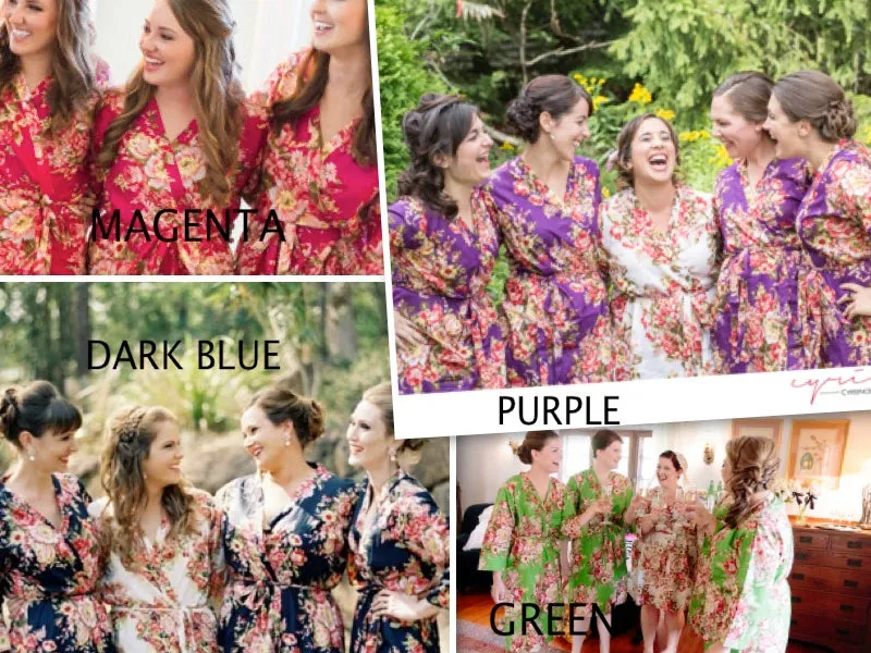 Dark Blue Bridesmaids Robes