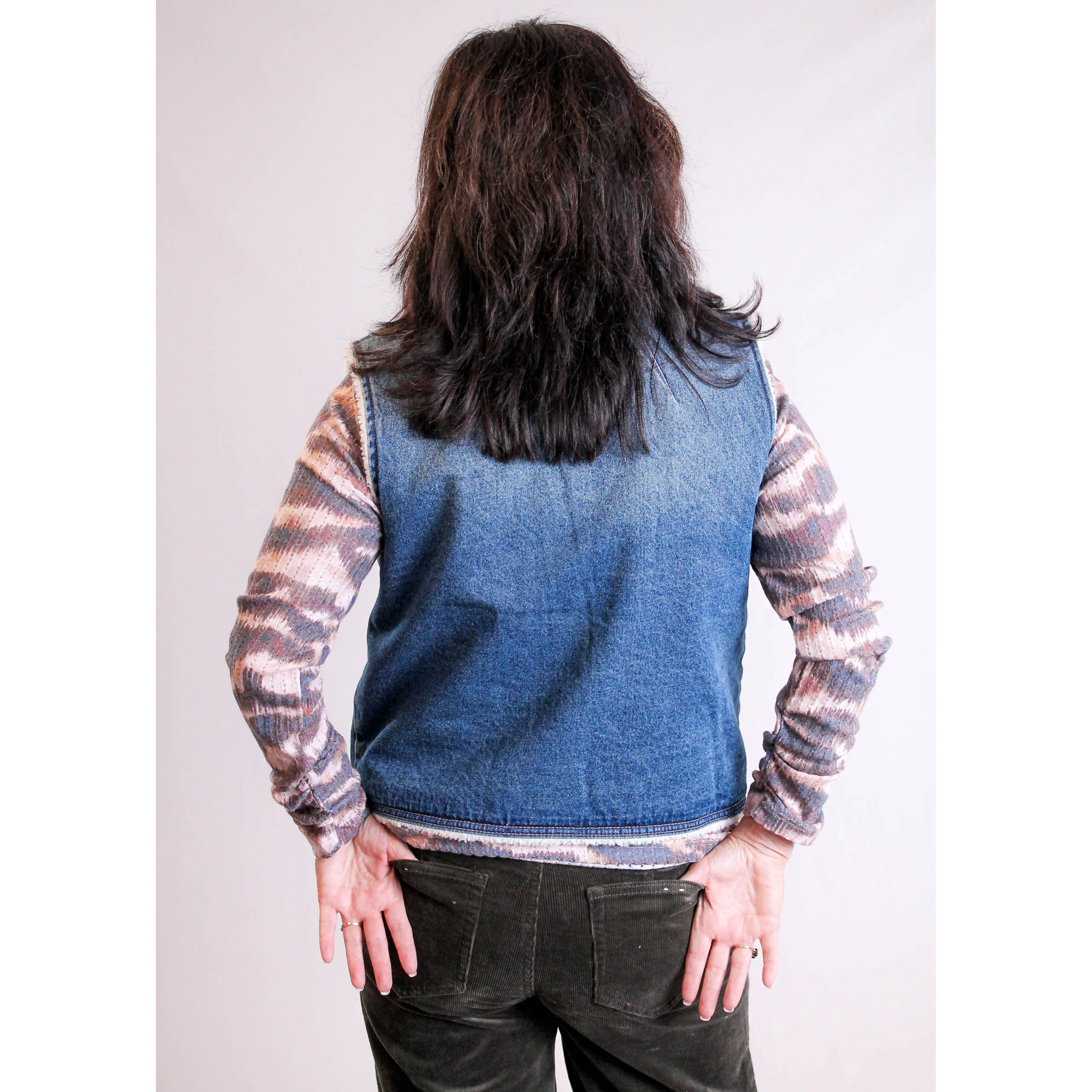 Democracy Denim Vest with Sherpa Lining