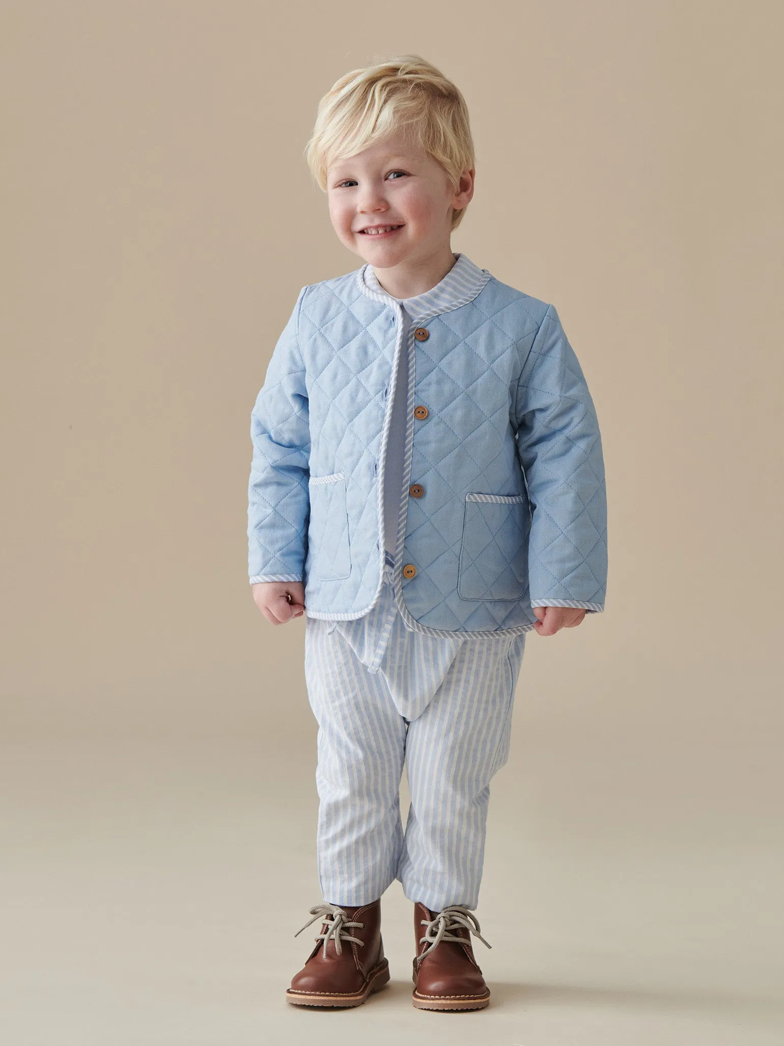 Dusty Blue Baby Jacket