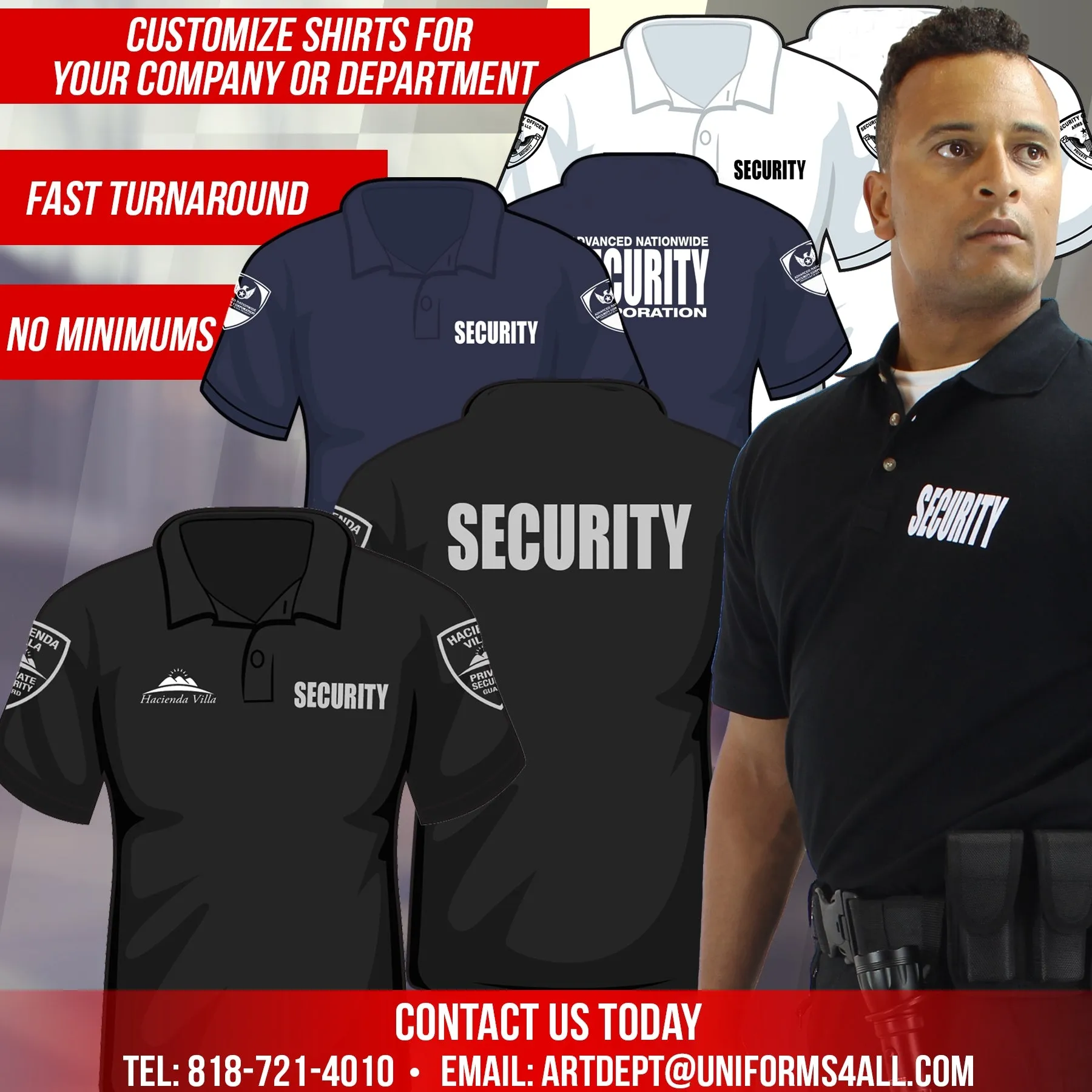 First Class Tactical Security Polo Shirts