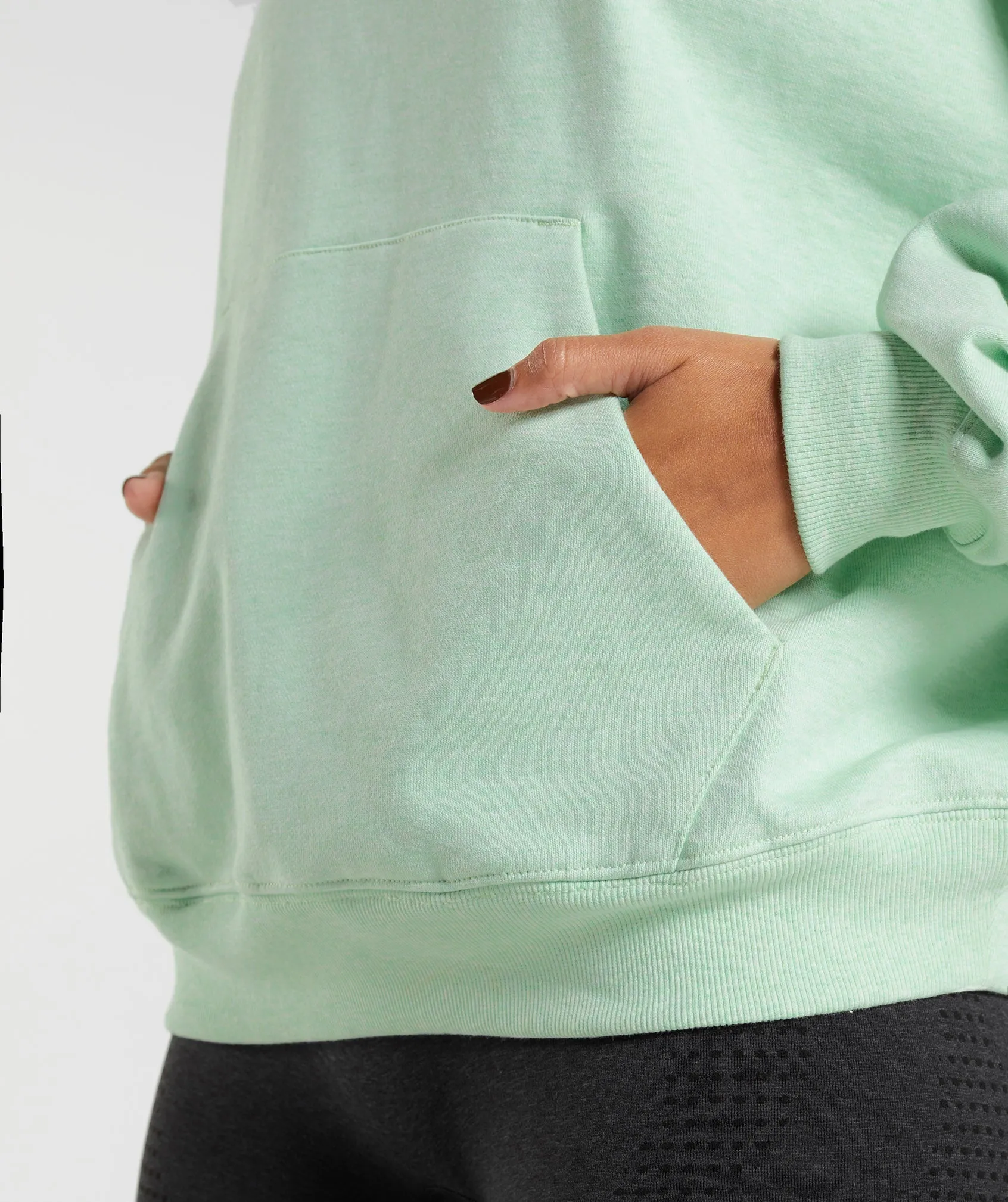 Gymshark Rest Day Sweats 1/2 Zip Pullover - Refreshing Green Marl