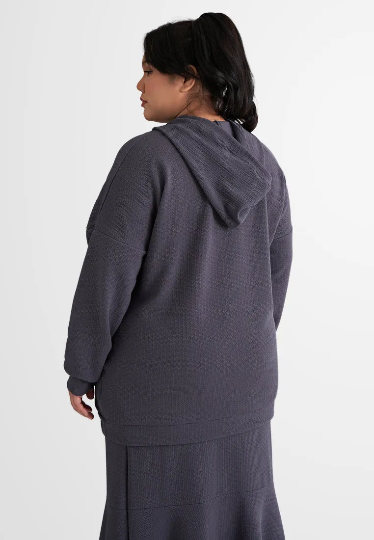 Harley Long Sleeve Waffle Hoodie Long Top