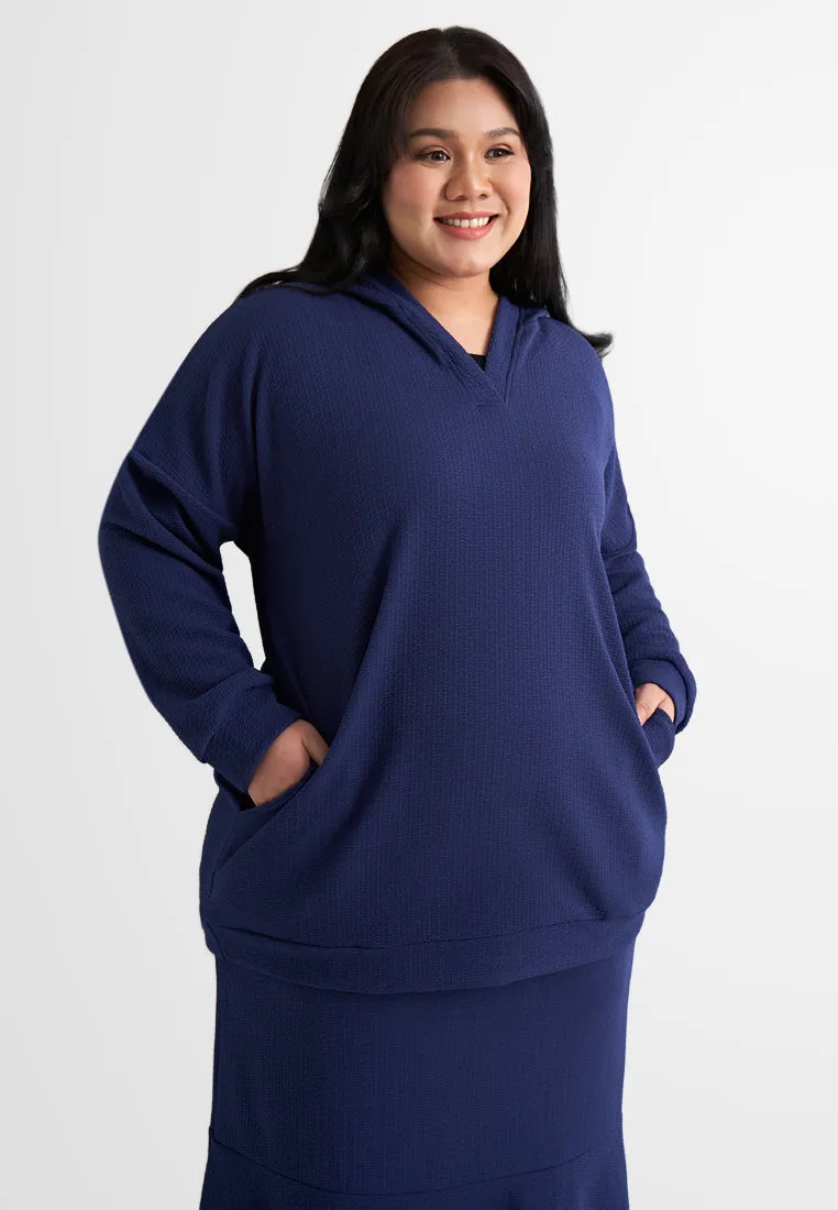 Harley Long Sleeve Waffle Hoodie Long Top