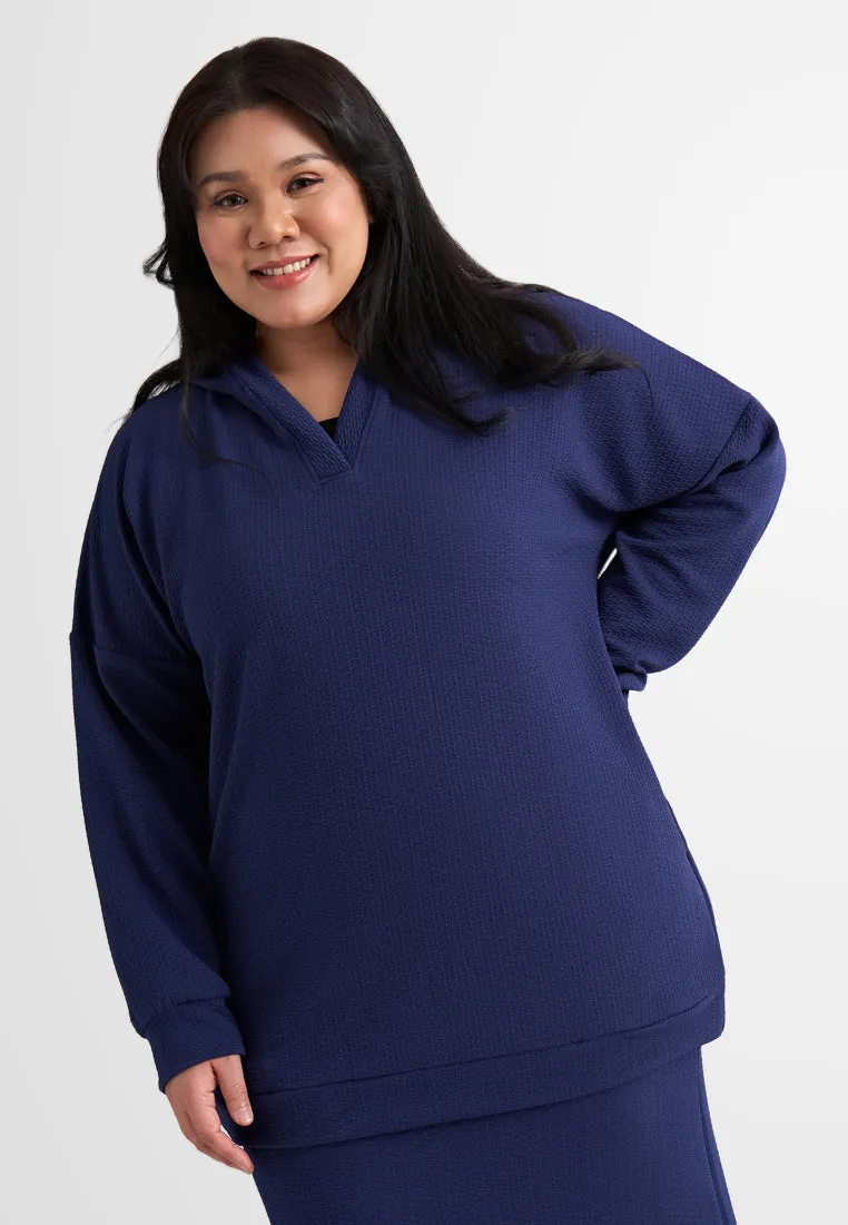 Harley Long Sleeve Waffle Hoodie Long Top