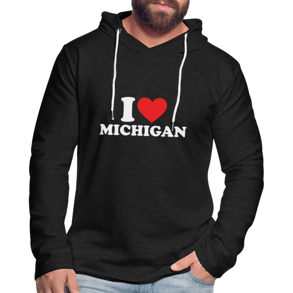 I Heart Michigan Lightweight Terry Hoodie