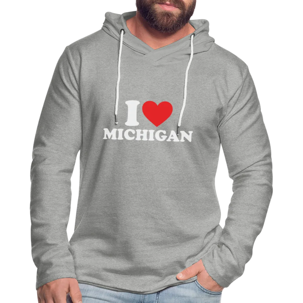 I Heart Michigan Lightweight Terry Hoodie