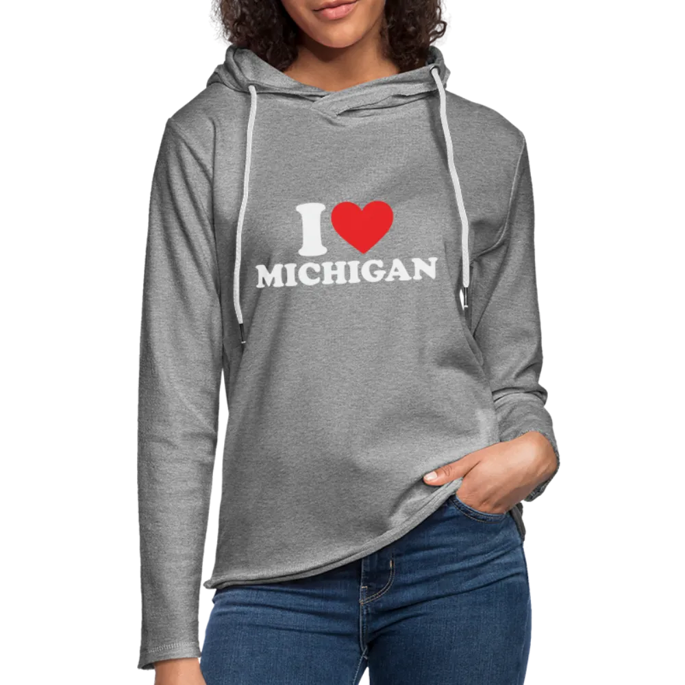 I Heart Michigan Lightweight Terry Hoodie