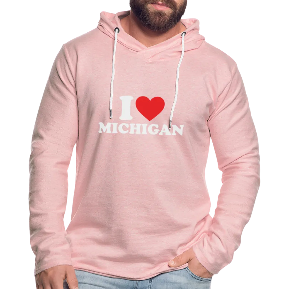 I Heart Michigan Lightweight Terry Hoodie