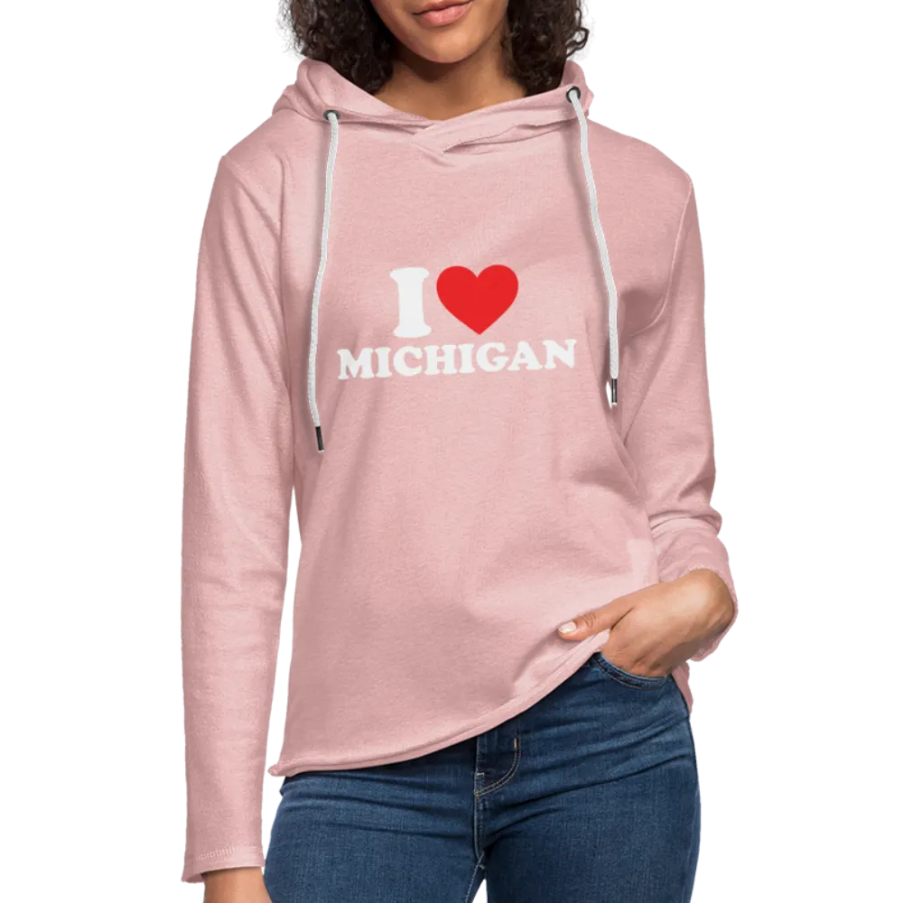 I Heart Michigan Lightweight Terry Hoodie