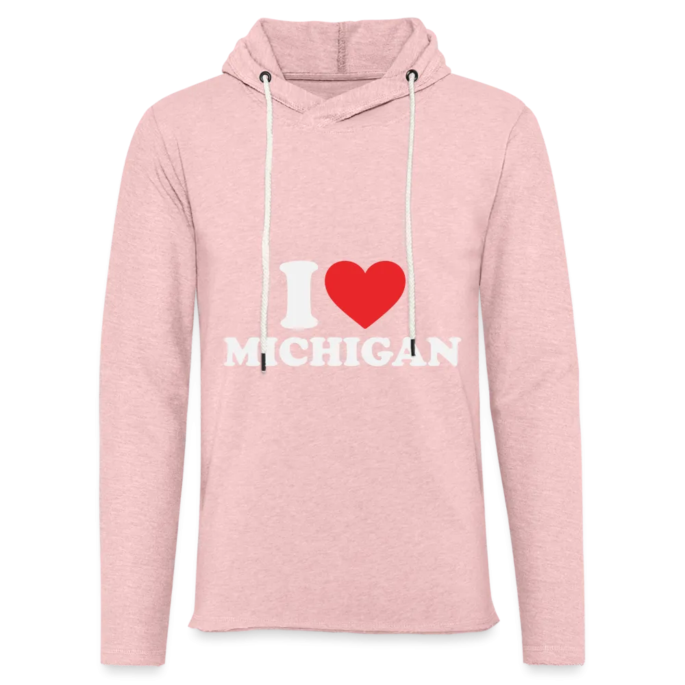 I Heart Michigan Lightweight Terry Hoodie