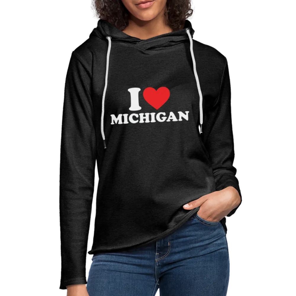 I Heart Michigan Lightweight Terry Hoodie