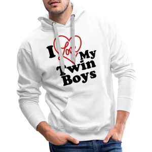 I Love My Twin Boys : Men’s Premium Hoodie
