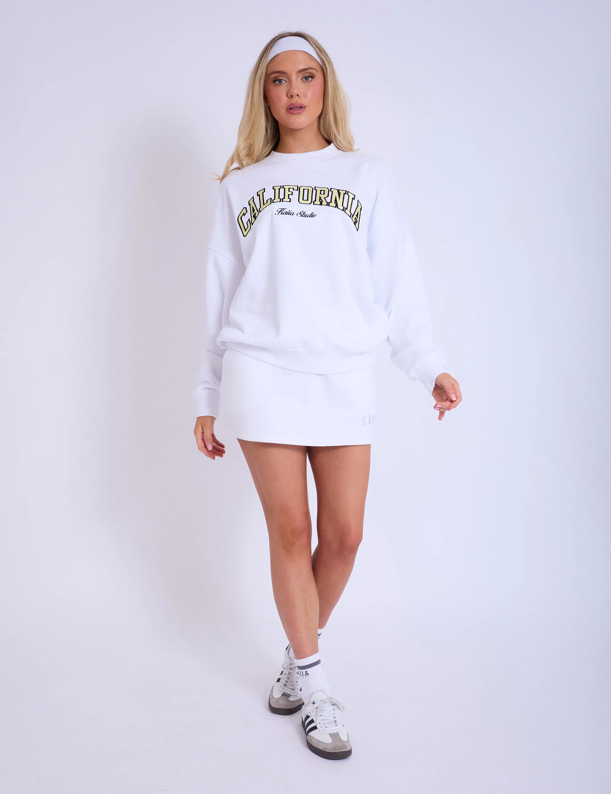 Kaiia California Oversized Sweatshirt White
