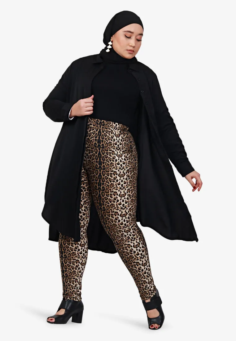 Leci Fun Printed Leggings - Small Leopard