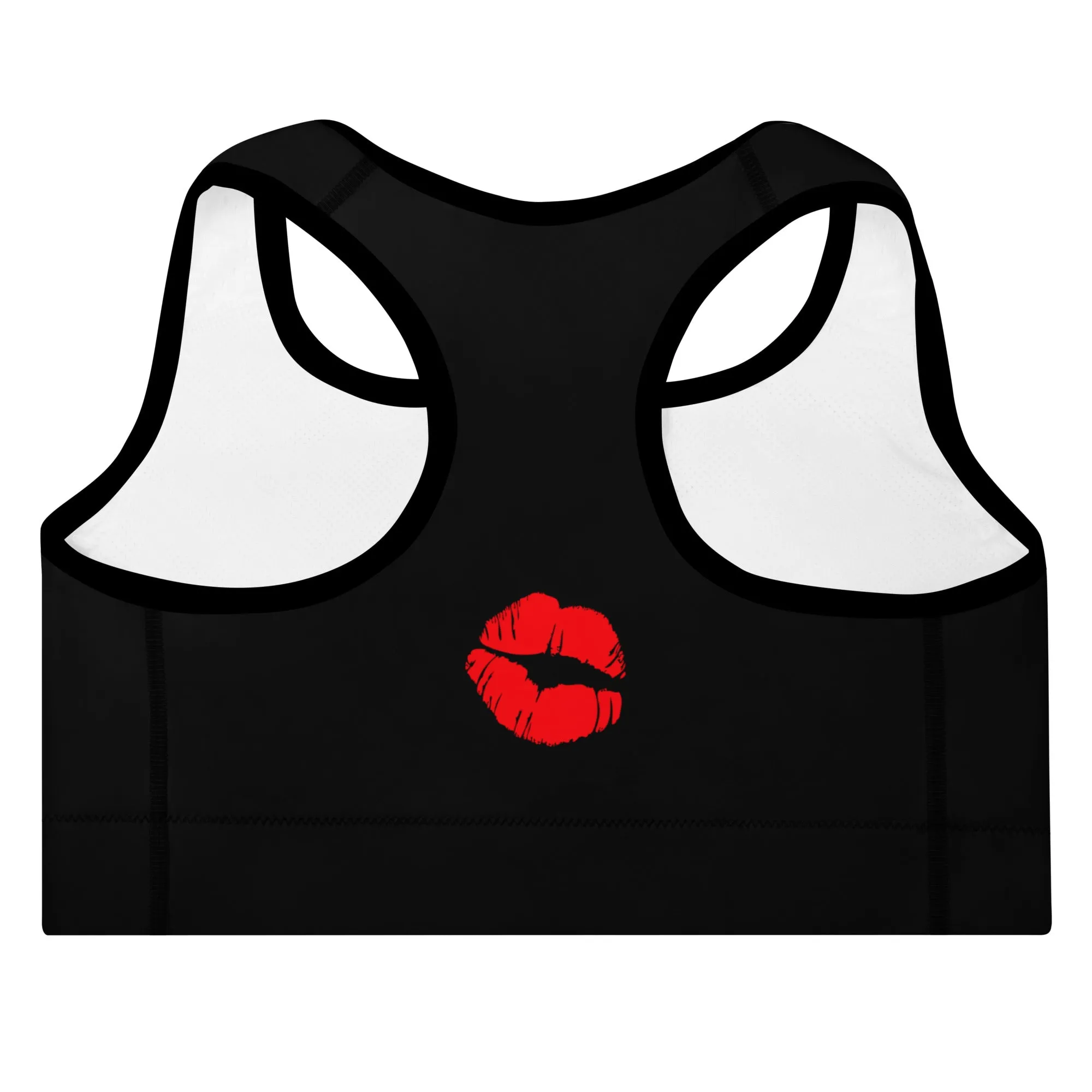 Lipstick Lounge White Logo Sports Bra