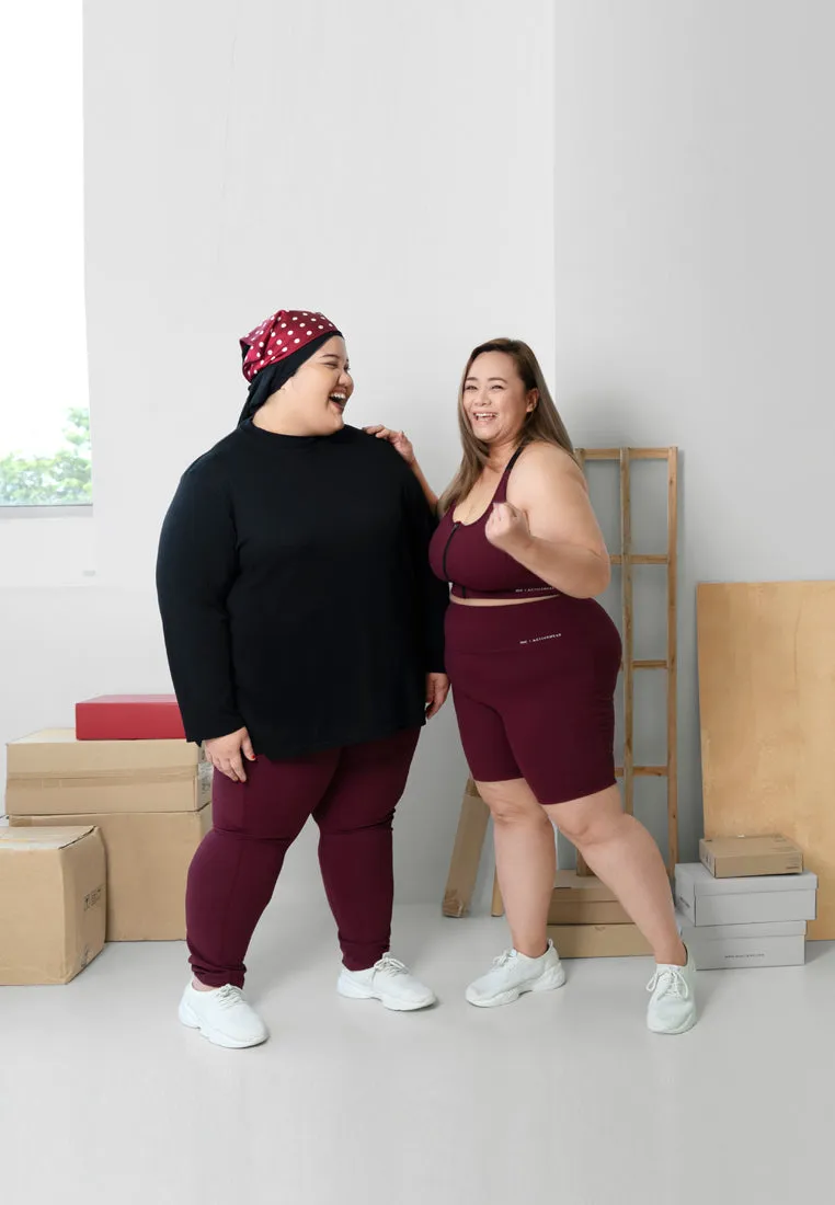 Living High-waisted Activewear Pocket Leggings - Maroon