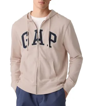 Logo Zip Hoodie Dull Rose
