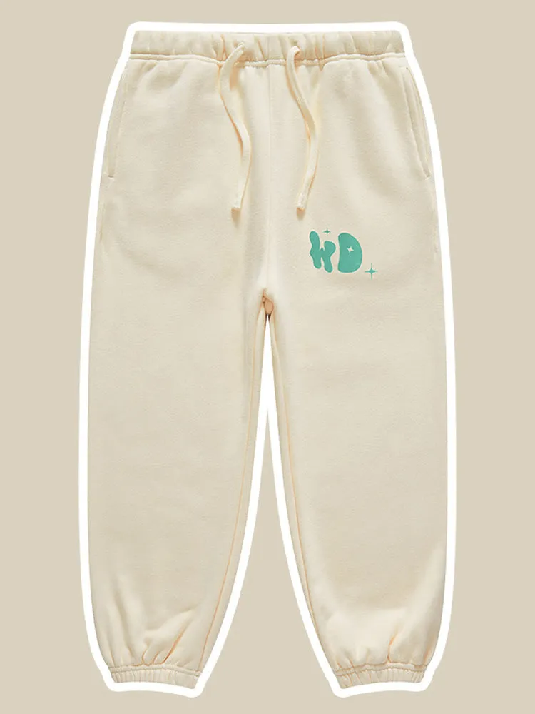 Loose-Fitting Foam Print Kids Pants