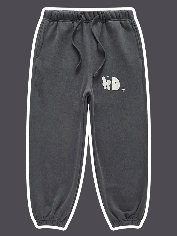 Loose-Fitting Foam Print Kids Pants