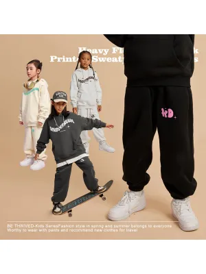 Loose-Fitting Foam Print Kids Pants