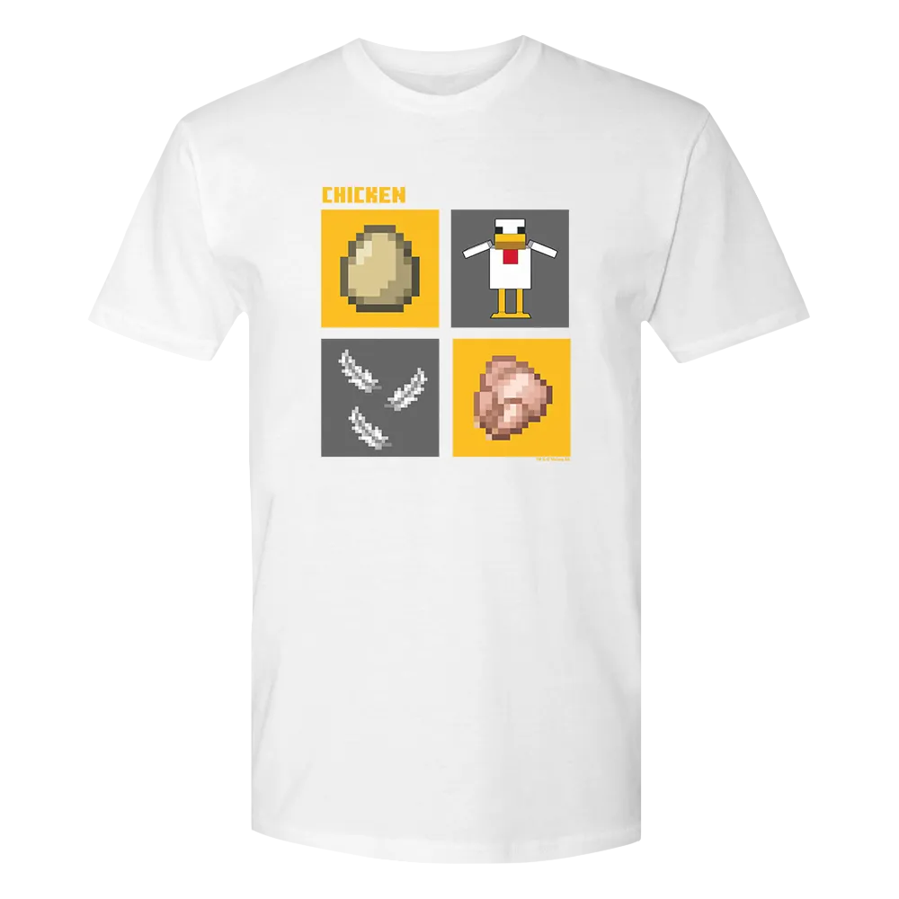 Minecraft Evolution of the Chicken Adult Short Sleeve T-Shirt