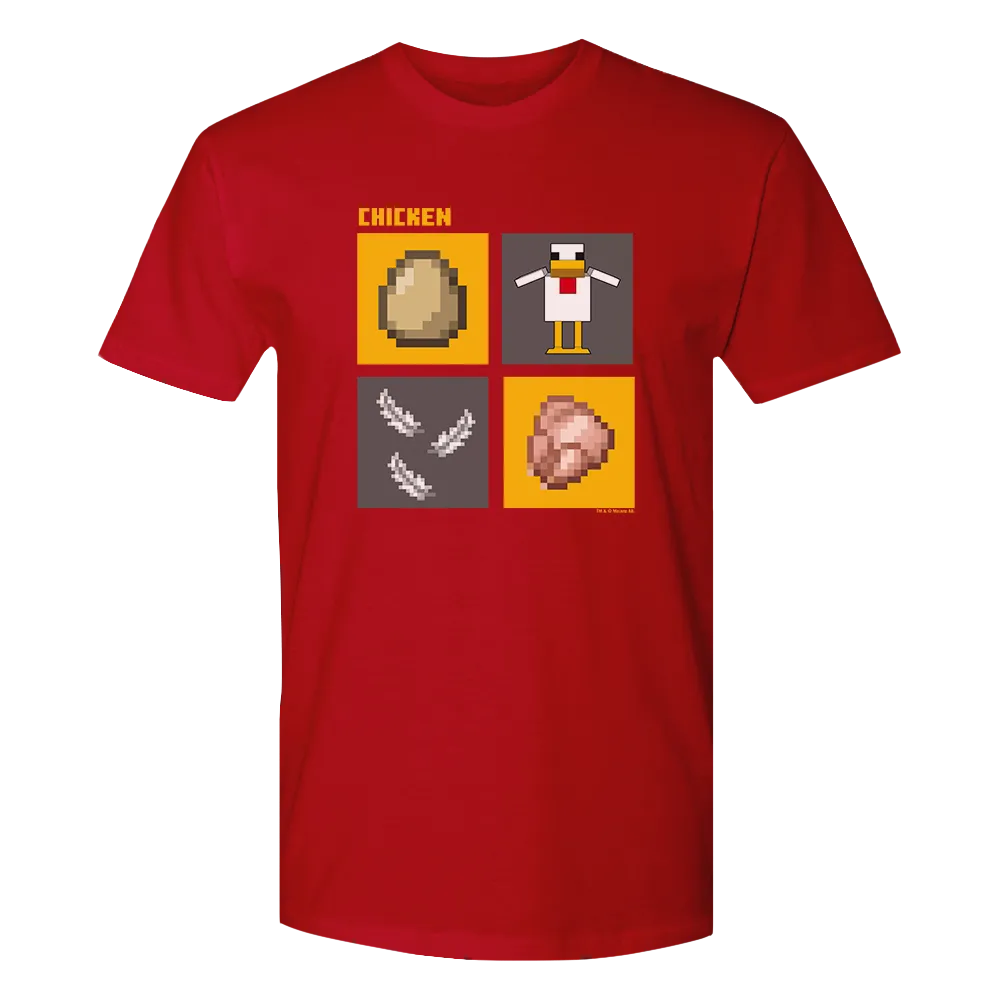 Minecraft Evolution of the Chicken Adult Short Sleeve T-Shirt