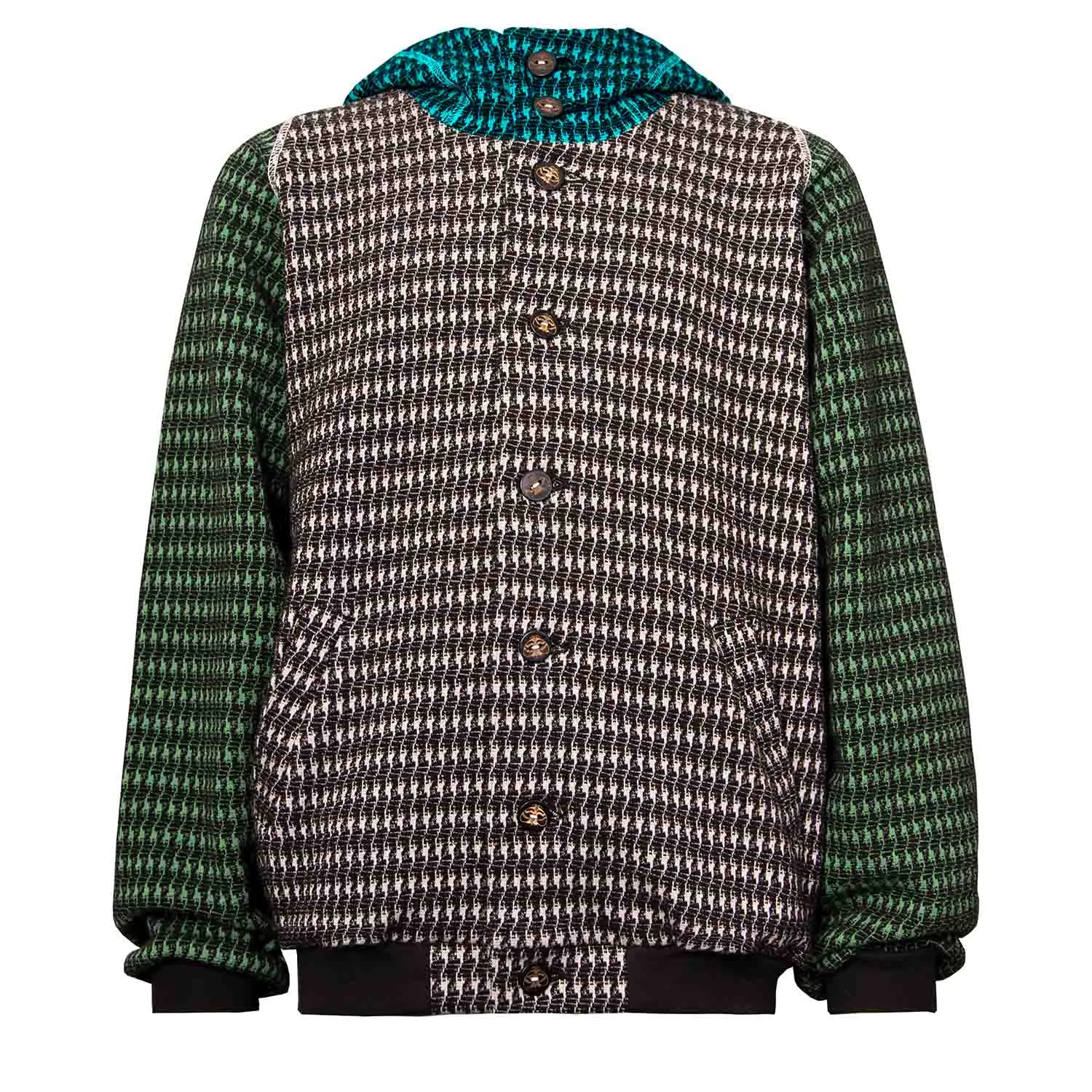 Multicolor Pied-de Poule Hoodie voor kinderen