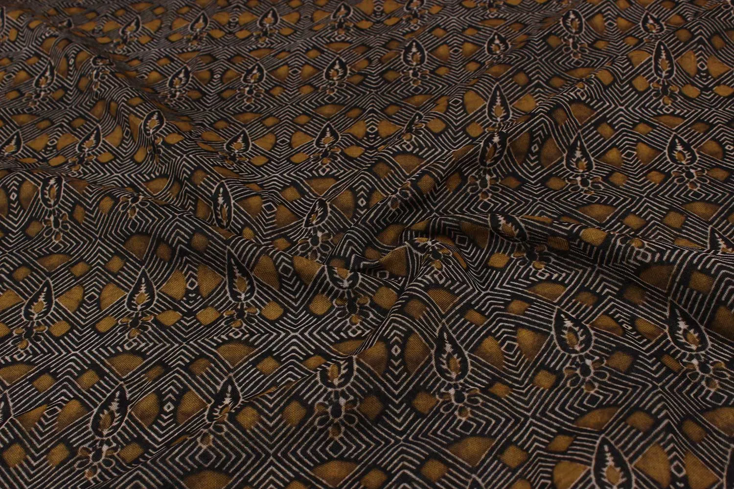 Mustard Geometrical Print Fabric