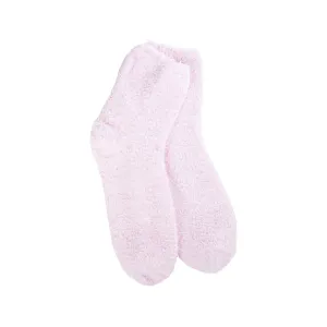 Orchid Pink Cozy Crew Socks With Grippers - Womens