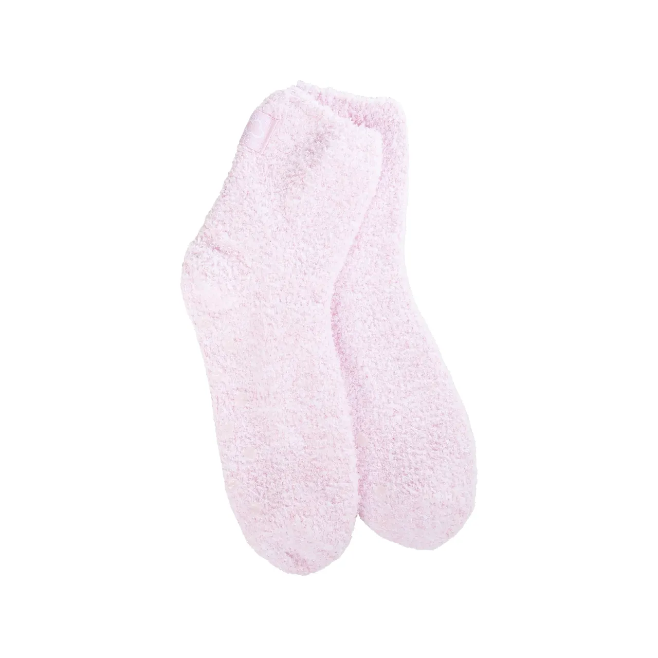 Orchid Pink Cozy Crew Socks With Grippers - Womens
