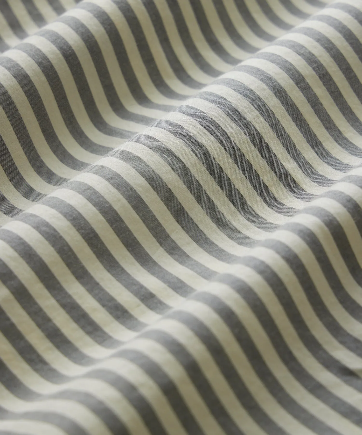 Poplin Sport Shirt in Dark Grey Bengal Stripe