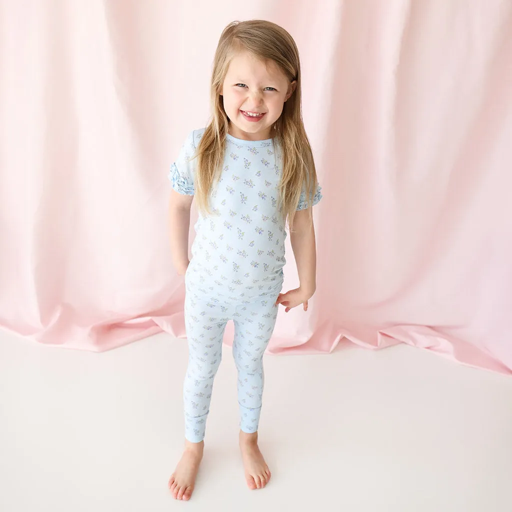 Posh Peanut Grace Basic S/S Micro Ruffled Shirt & Long Pants